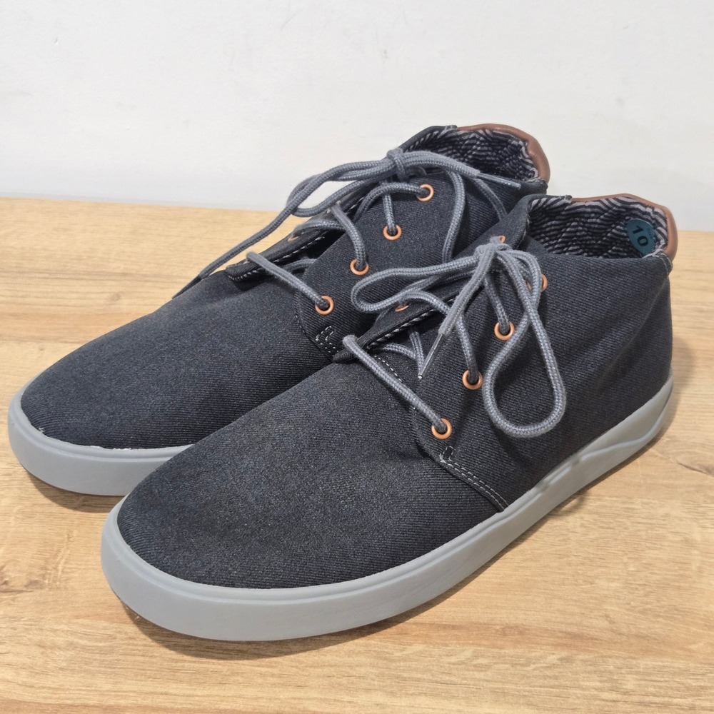 OluKai Nana Hele Wai'apo Mens 10/43 Darl Gray‎ Chukka Boots Sneakers 10478-6C6C